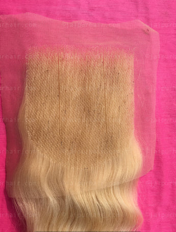 Blazin' Blonde #613 Wavy Indian Lace Closure - Raw Indian Hair, Virgin Hair Extensions, Jaipur Hair