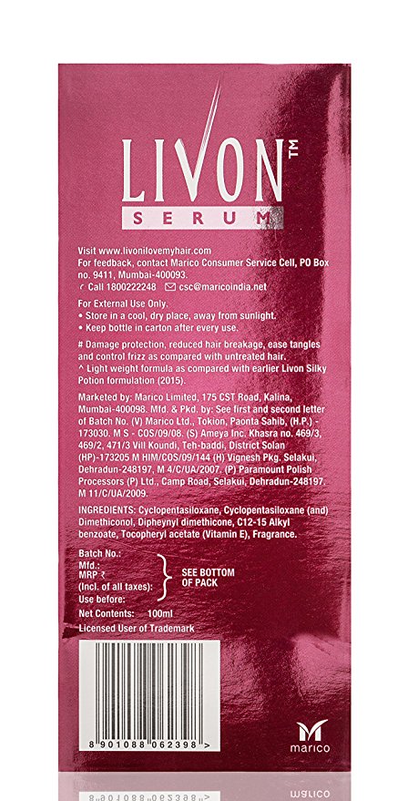 Livon Anti-Frizz Serum for Rough & Dry Hair: Buy bottle of 100 ml Serum at  best price in India | 1mg